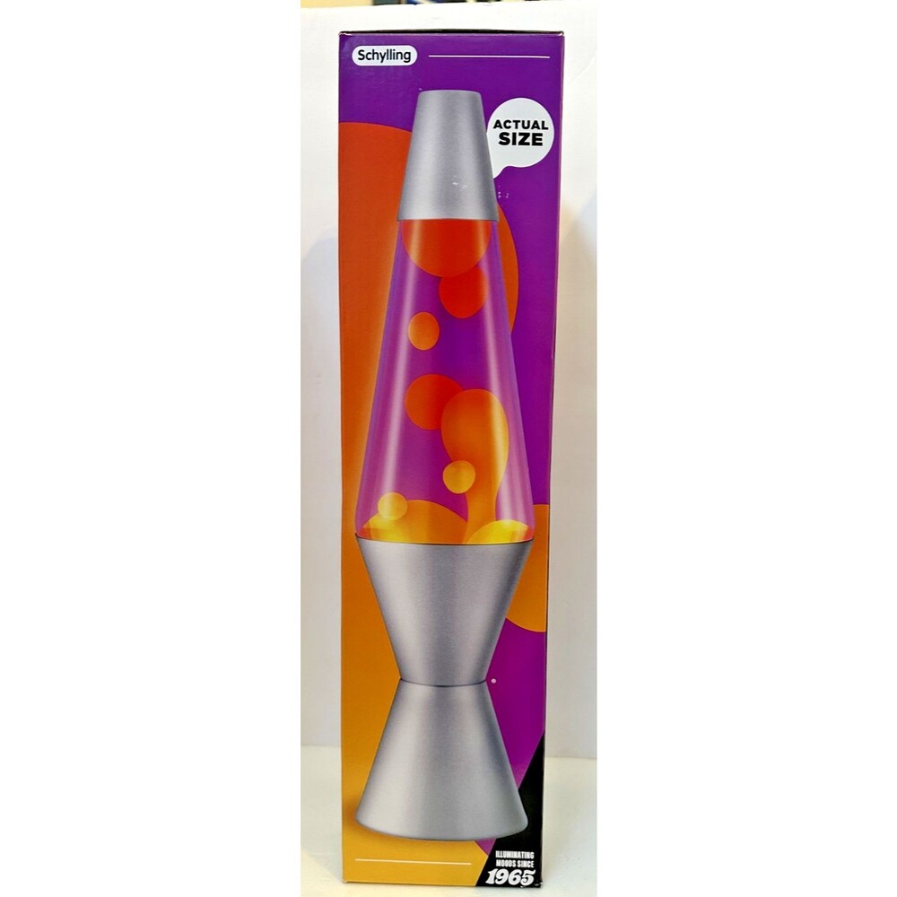 The Original Lava Lamp 14.5" Mood Changing Flowing Orange Lava in Purple Liquid